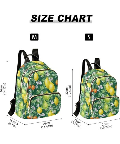 Mini Backpack Purse for Women Lightweight Girls Small Size Lemon Floral Flower Branch School Teens College Traveling Small $1...