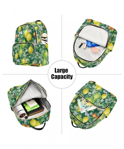 Mini Backpack Purse for Women Lightweight Girls Small Size Lemon Floral Flower Branch School Teens College Traveling Small $1...