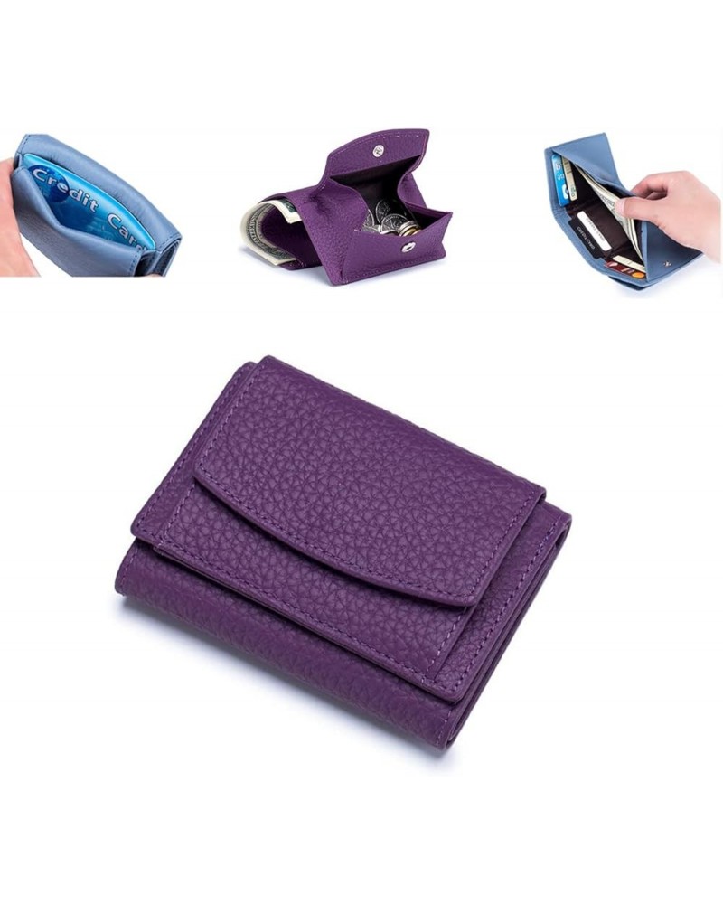 Mini Wallet for Women, Unisex Anti-Credit Card Fraud Folding Mini Wallet, Women's Foldable Short Wallet Purple $8.43 Wallets