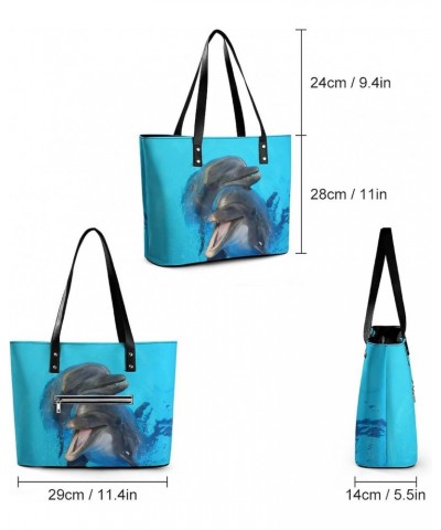 Womens Handbag Dolphin Leather Tote Bag Top Handle Satchel Bags For Lady $14.70 Totes