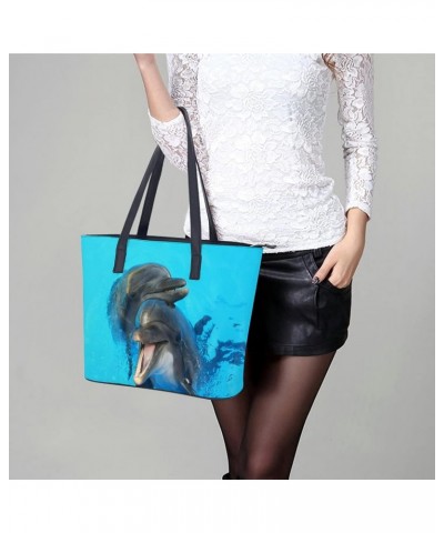 Womens Handbag Dolphin Leather Tote Bag Top Handle Satchel Bags For Lady $14.70 Totes