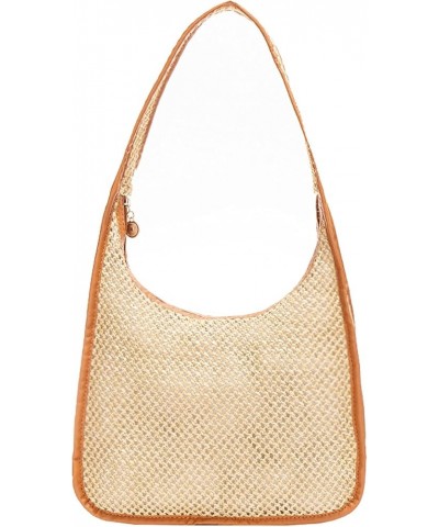 Woven Casual Tote Bags Shoulder Bag Small Beach Straw Bag for Women Hobo Handbags for daily use and Outdoor Vacation Brown $1...