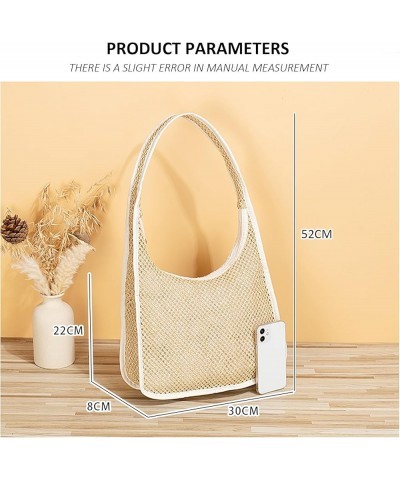 Woven Casual Tote Bags Shoulder Bag Small Beach Straw Bag for Women Hobo Handbags for daily use and Outdoor Vacation Brown $1...