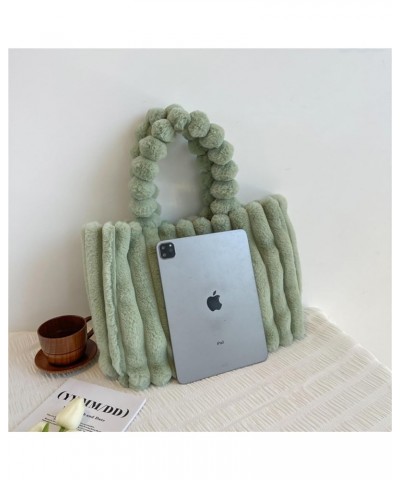 Women's Plush Shoulder Bag for Women Plush Tote Bag Women Fluffy Bag Furry Purse Fluffy Tote Bag Handbag Beige $32.82 Totes