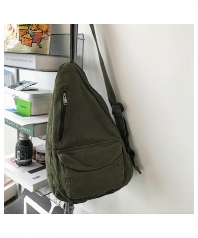 Small Crossbody Bags for Women Trendy Canvas Sling Bag for Women Backpack Purse for Women Green $12.30 Crossbody Bags