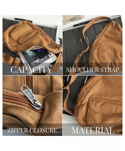 Small Crossbody Bags for Women Trendy Canvas Sling Bag for Women Backpack Purse for Women Green $12.30 Crossbody Bags