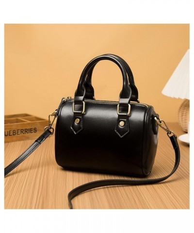 Handbags Luxury Shoulder Bag for Women Genuine Leather Crossbody Bags Large Capacity Fashion Womens Shoulder Bag (Color : Bla...