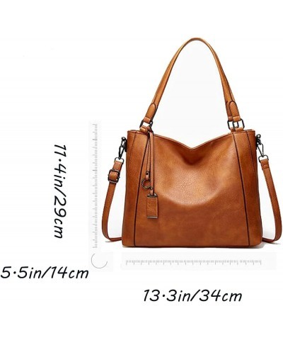 Women Tote Handbag Soft Pu Leather Shoulder Crossbody Bag Multifuctional Gray $33.23 Totes