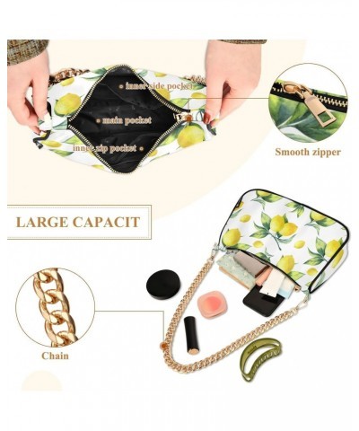 Fruit Shoulder Bag Lemon Leaves Light Women Clutch Handbag Shoulder Purch Boho Bag Date Chain Bag Tote Bag Spring Holiday Bir...