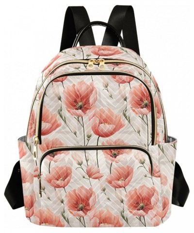 Floral Pink Peony Fashion Backpack Purse for Women, Casual Daypacks, Ladies Gift for Traveling Hiking Multicolor Medium $18.2...