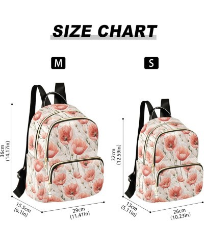 Floral Pink Peony Fashion Backpack Purse for Women, Casual Daypacks, Ladies Gift for Traveling Hiking Multicolor Medium $18.2...