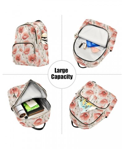 Floral Pink Peony Fashion Backpack Purse for Women, Casual Daypacks, Ladies Gift for Traveling Hiking Multicolor Medium $18.2...