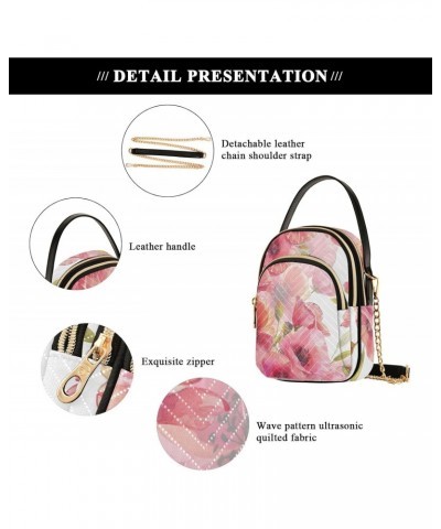 Poppy Watercolor Crossbody Bags for Women Crossbody Tote Bag Wallet Phone Purse with Chain Strap for Women Gifts $10.66 Totes