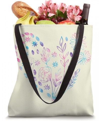 Wildflower Dress Woman Tye Die Hippie Costume Flower Heart Tote Bag $14.53 Totes