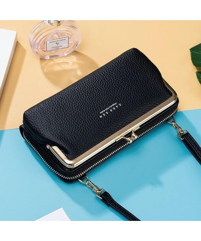 Vegan leather Crossbody stylish women handbag wallet with phone pocket for easy access, Adjustable straps,vintage look Black ...