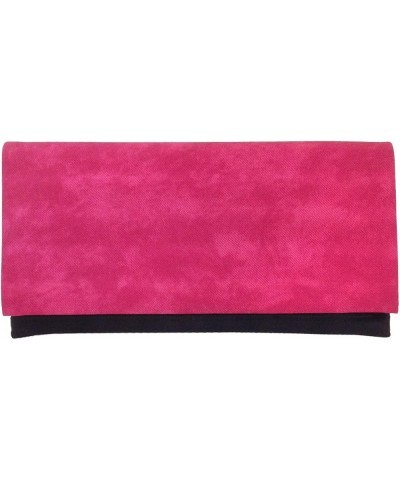 Color Block Flat Canvas Clutch Fuchsia $14.72 Clutches