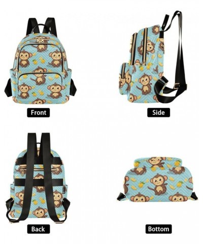 Cute Monkey Animal Backpack Purse for Women Small Travel Bag Fashion Daypack M 202a4543 M(11.4"x6.1"x14.17") 202a4543 $18.86 ...