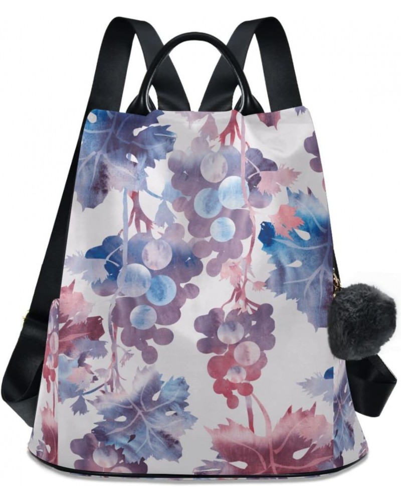 Grapes Fashion Backpack Purse for Women Anti Theft Back Pack Shoulder Bag $23.99 Backpacks