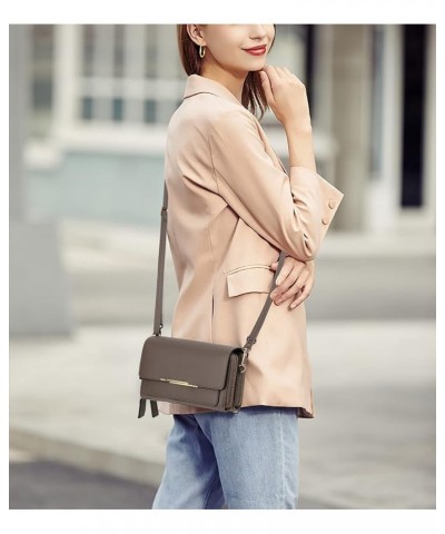 Small Crossbody Shoulder Bag for Women Cellphone Bags Card Holder Wallet with Wristlet Purse and Handbags 1047 Light Grey $12...