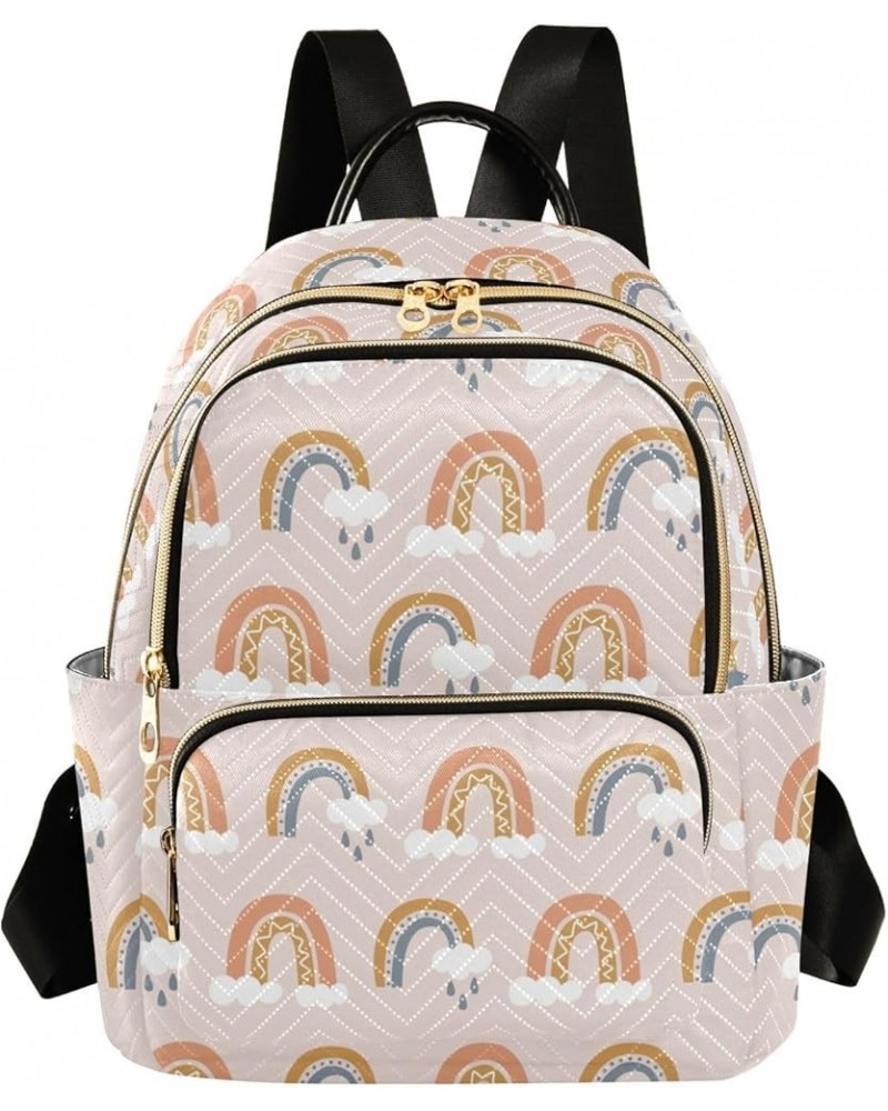 Rainbows Backpack Purse for Women Small Mini Women's Fashion Backpack with Double Zipper Weekend Bag,S Medium $15.19 Backpacks