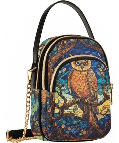 Owl on Tree Womens Sling Backpack Crossbody Chain Shoulder Bags Waist Packs Multipurpose Handbags for Travel Shopping Office ...