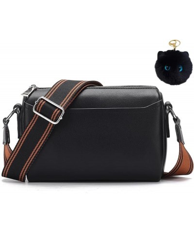 Small Crossbody Bags for Women Trendy Multi-pocket Shoulder Handbag Satchel Bag Camera Purse with Adjustable Strap Black $13....