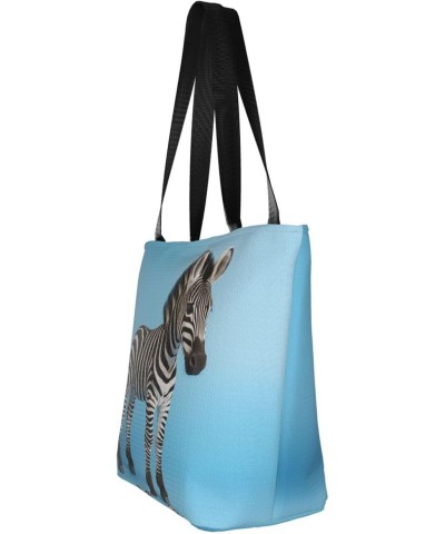 Very Cute Little Zebra Classic Printed Design,Large-Capacity Lightweight Quilted Handbag,Suitable For Shopping,Fitness,Fashio...