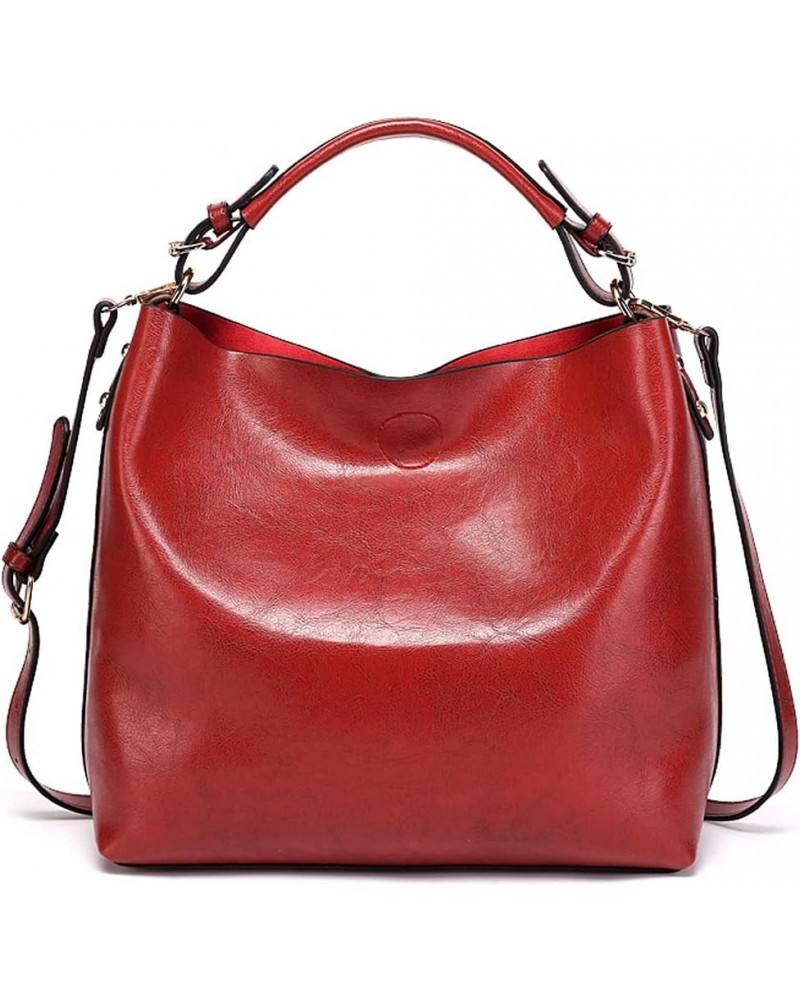 Women Handbags PU Leather Shoulder Bag Messenger Bag Top Handle Bag Red $22.43 Shoulder Bags