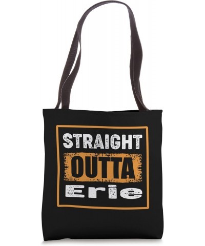 Straight Outta Erie Pennsylvania USA Retro Distressed Humor Tote Bag $11.09 Totes