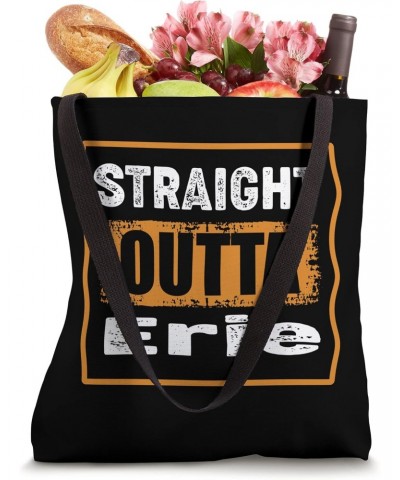 Straight Outta Erie Pennsylvania USA Retro Distressed Humor Tote Bag $11.09 Totes