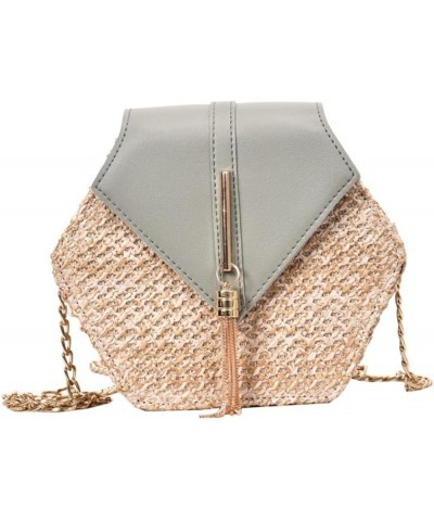 1pc Straw Woven Bag Shoulder Bag Over The Shoulder Purses for Women Womens Straw Handbag Sling Bag for Green $9.77 Crossbody ...