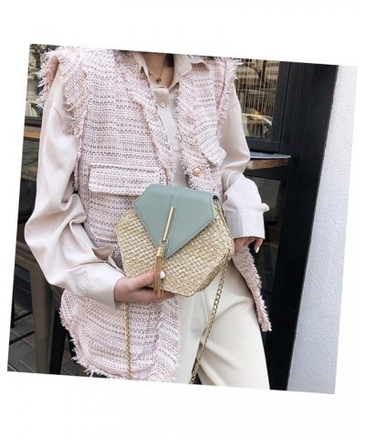 1pc Straw Woven Bag Shoulder Bag Over The Shoulder Purses for Women Womens Straw Handbag Sling Bag for Green $9.77 Crossbody ...