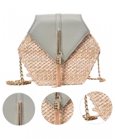 1pc Straw Woven Bag Shoulder Bag Over The Shoulder Purses for Women Womens Straw Handbag Sling Bag for Green $9.77 Crossbody ...