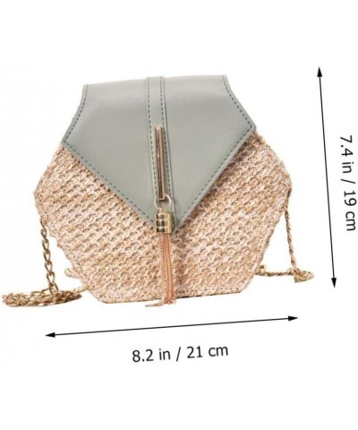 1pc Straw Woven Bag Shoulder Bag Over The Shoulder Purses for Women Womens Straw Handbag Sling Bag for Green $9.77 Crossbody ...