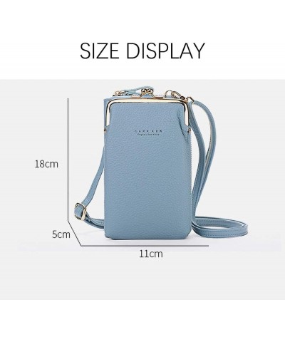 Tote Bag For Women Large Strap Adjustable Women Shoulder Phone Card Bag Wallet Capacity Slot Mobile Messenger Blue $14.64 Cro...