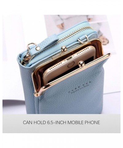 Tote Bag For Women Large Strap Adjustable Women Shoulder Phone Card Bag Wallet Capacity Slot Mobile Messenger Blue $14.64 Cro...