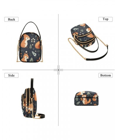 Crossbody Bag for Women, Cute Squirrel Phone Purse Detachable Chain Bag Shoulder Handbag Wallet $12.47 Crossbody Bags