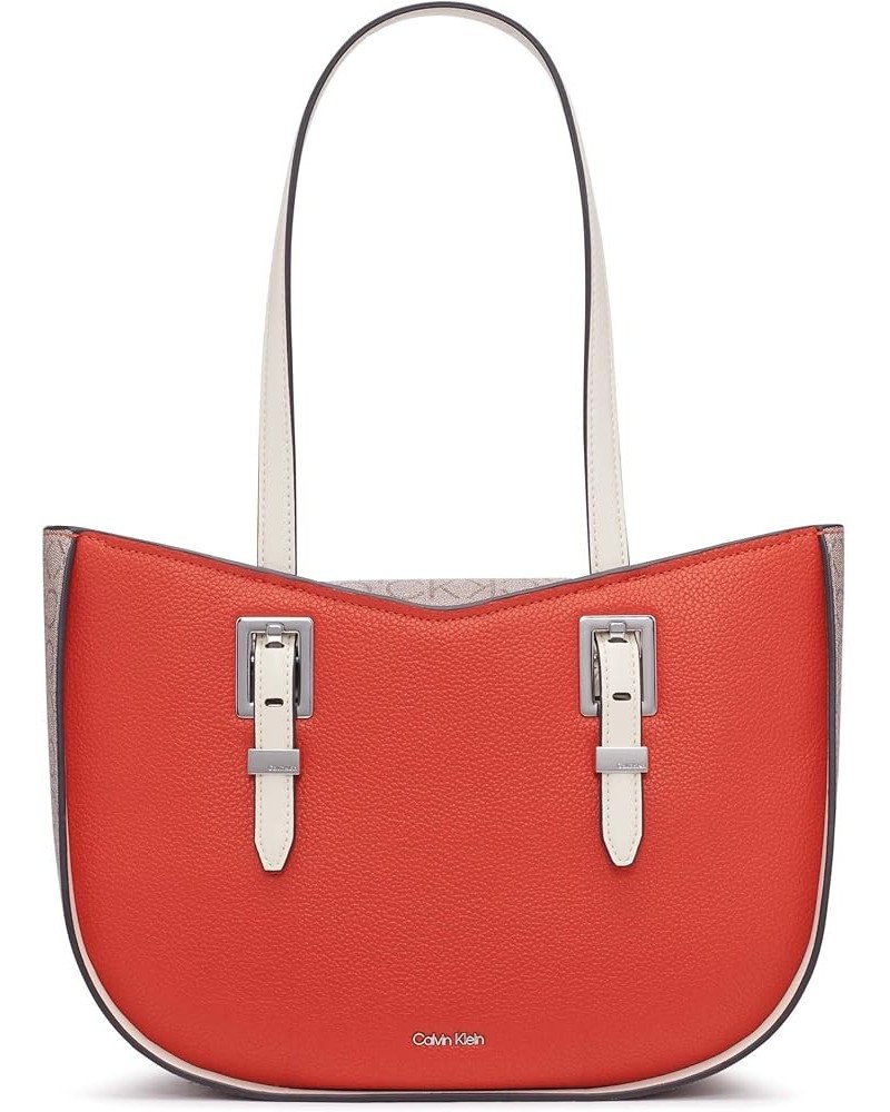 Willow East/West Tote Spicy Orange/Almond/Taupe/Cherub White $47.03 Totes