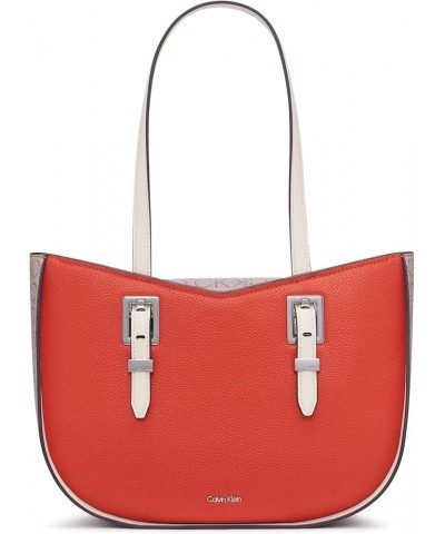 Willow East/West Tote Spicy Orange/Almond/Taupe/Cherub White $47.03 Totes