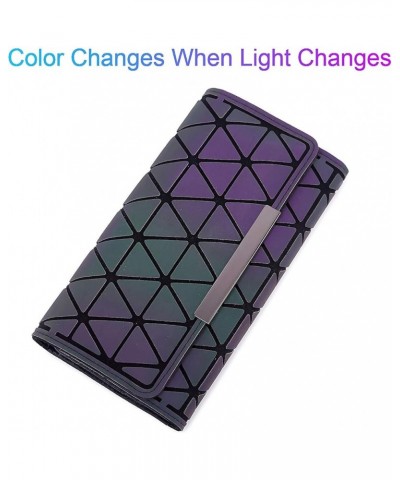 Geometric Purse Reflective Handbag Lattice Luminous Shoulder Bag Holographic Cross-Body Bag Geometry Lingge Purse for Women L...