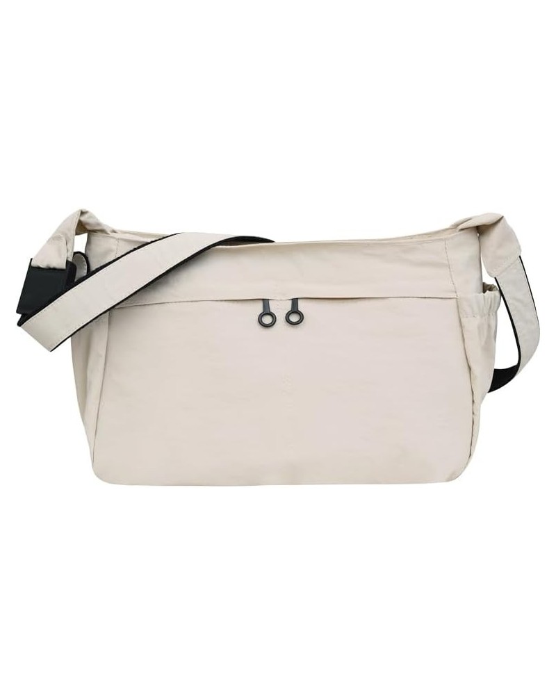 Nylon Purses for Women Nylon Hobo Shoulder Crossbody Messenger Bag Sports Bag 2024 Beige $11.21 Crossbody Bags