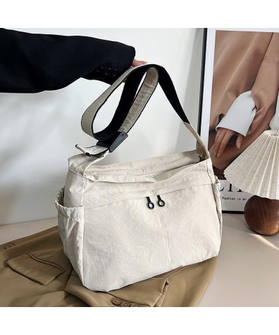 Nylon Purses for Women Nylon Hobo Shoulder Crossbody Messenger Bag Sports Bag 2024 Beige $11.21 Crossbody Bags