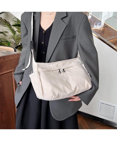 Nylon Purses for Women Nylon Hobo Shoulder Crossbody Messenger Bag Sports Bag 2024 Beige $11.21 Crossbody Bags