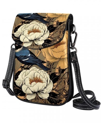 Crossbody Bags for Women,Crossbody Bag Men,Small Sling Bag,Birds and Flowers Vintage,Crossbody Purse $10.61 Crossbody Bags