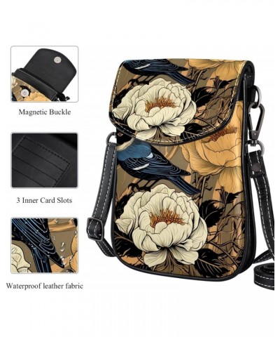 Crossbody Bags for Women,Crossbody Bag Men,Small Sling Bag,Birds and Flowers Vintage,Crossbody Purse $10.61 Crossbody Bags