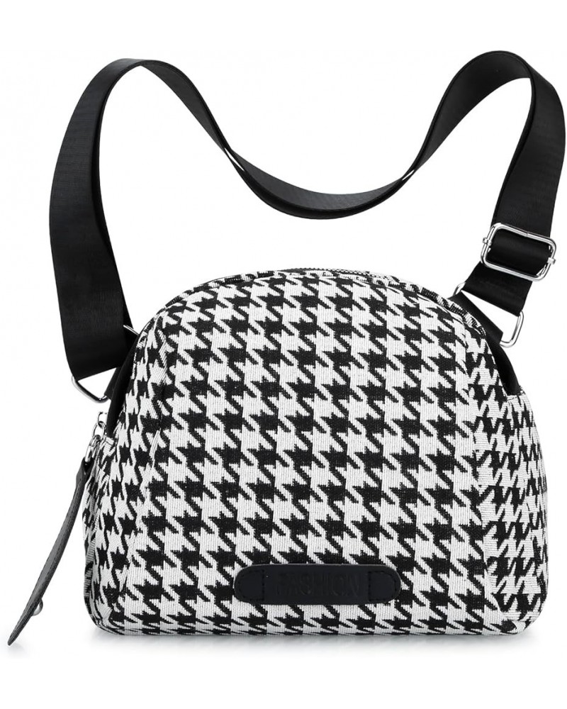 Crossbody Purse Small Messenger Bags for Women Shoulder Bag… Houndstooth Bag-black $12.23 Messenger Bags