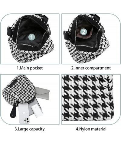 Crossbody Purse Small Messenger Bags for Women Shoulder Bag… Houndstooth Bag-black $12.23 Messenger Bags