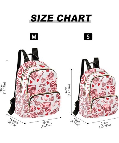 Women Backpack Cartoon Love Heart Anti-Theft Travel Backpack with Luggage Belt Lightweight Handbag Roomy Double Zipper Weeken...