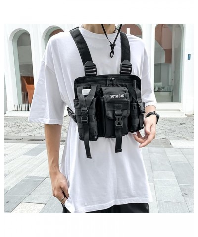 Mobile Phone Chest Bag Water-repellent Crossbody Unisex Pack Black1 Black $10.49 Crossbody Bags