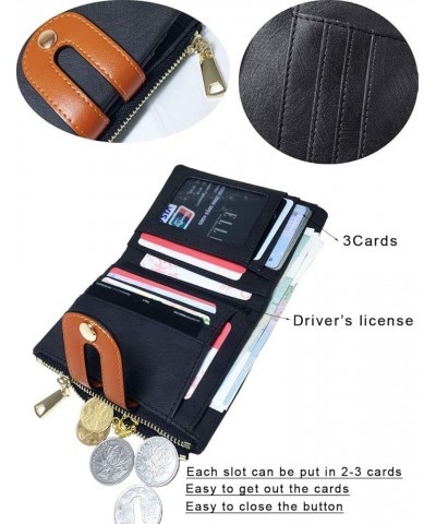 Womens Wallets Small Rfid Ladies Bifold Wallet With Zipper Coin Pocket,Mini Purse Soft Compact Thin (green) black $12.23 Wallets